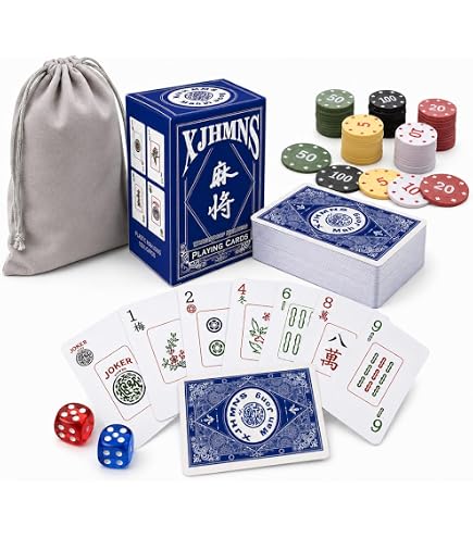 Amazon.com: tratizari 180-Piece Mahjong Playing Cards,American